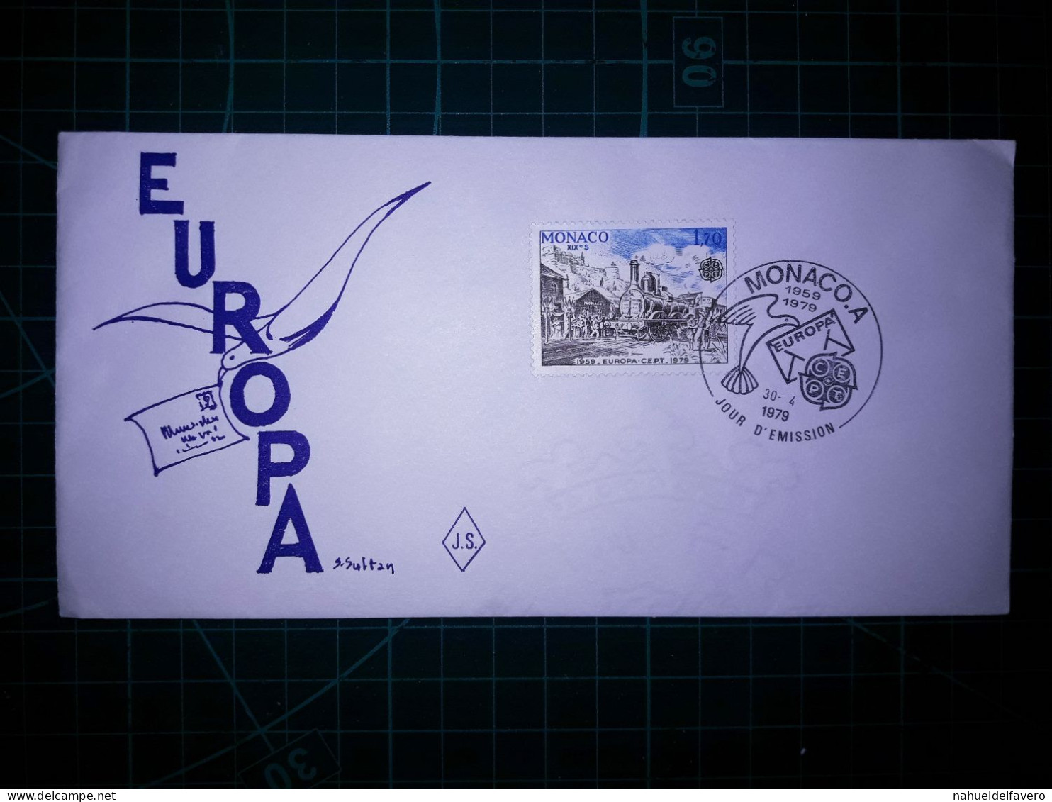 MONACO, Enveloppe FDC, Commémorative De "EUROPA" Avec Cachet De La Poste Et Timbre Spécial. - FDC