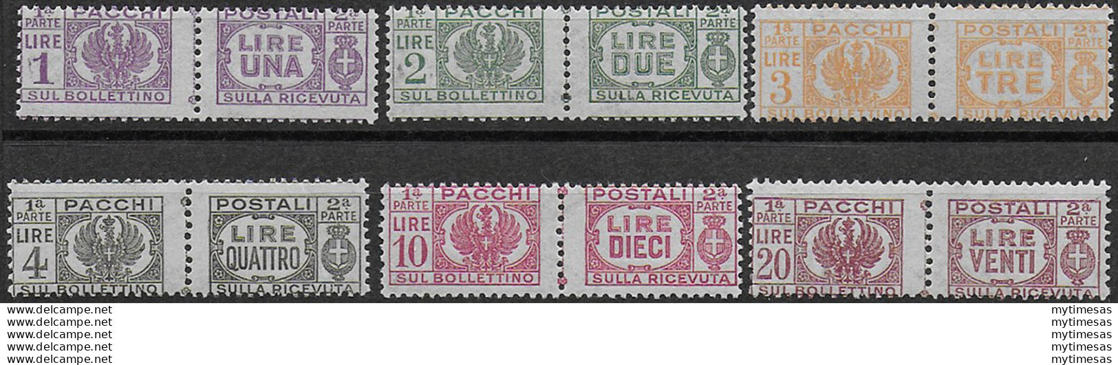 1946 Italia Luogotenenza Pacchi Postali 6v. Mc MNH Sassone N. 60/65 - Other & Unclassified