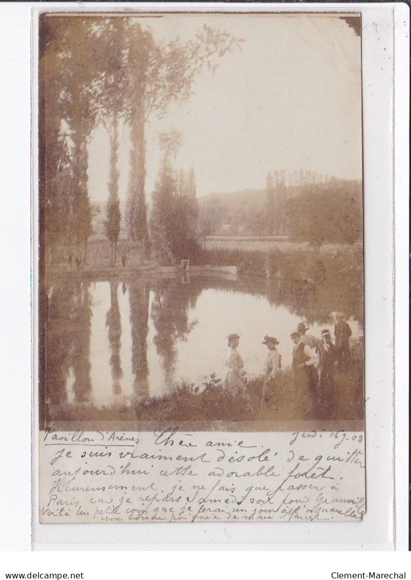 SAINT NOM LA BRETECHE : Carte Photo Du Pavillon D'Arènes En 1903 - état - St. Nom La Breteche