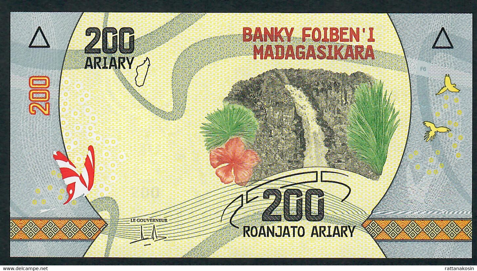 MADAGASCAR P98b 200 ARIARY 2017 NEW Signature 2022 ? #G   UNC. - Madagascar