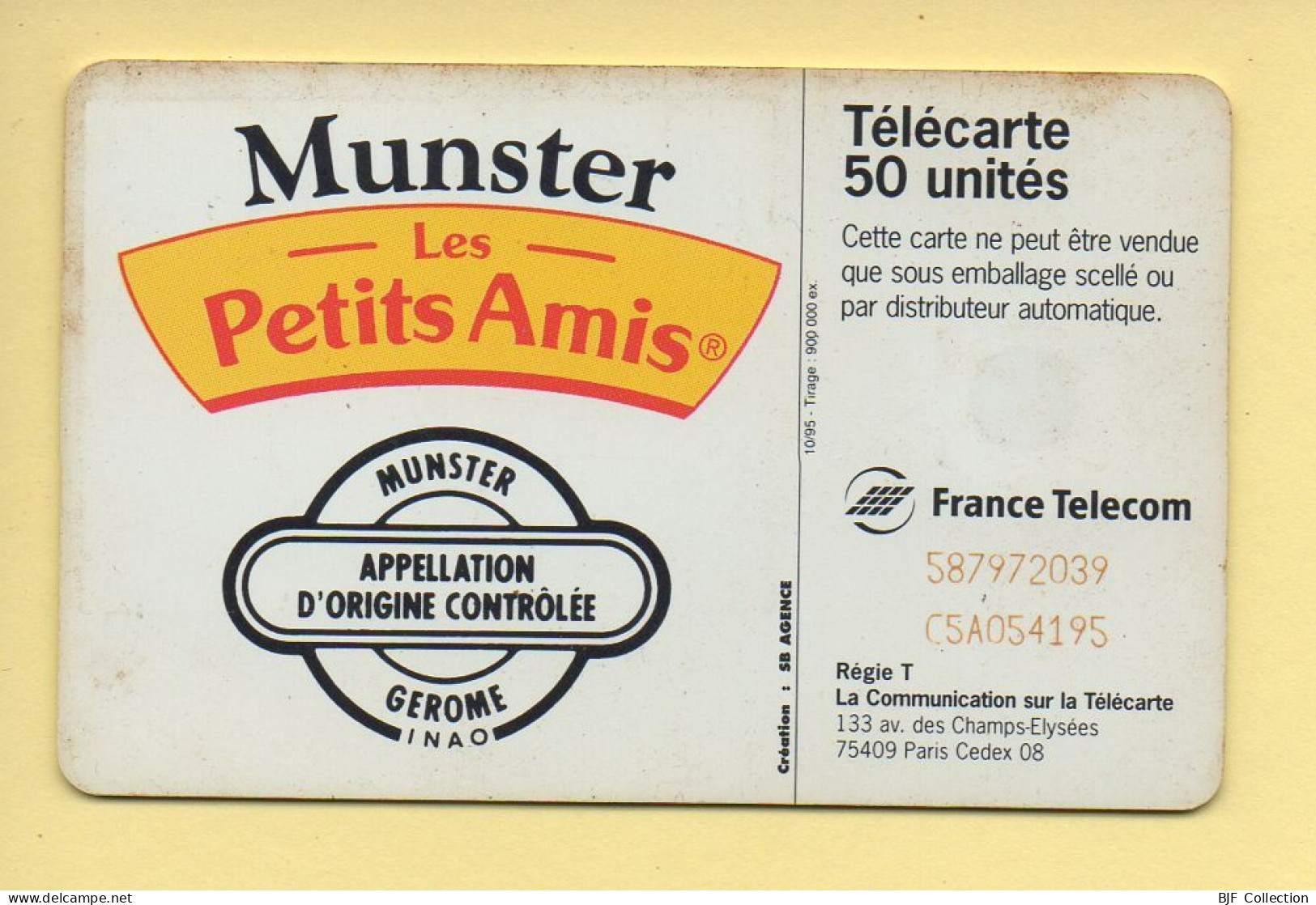 Télécarte 1995 : MUNSTER LES PETITS AMIS / 50 Unités / 10-95 (voir Puce Et Numéro Au Dos) - 1995