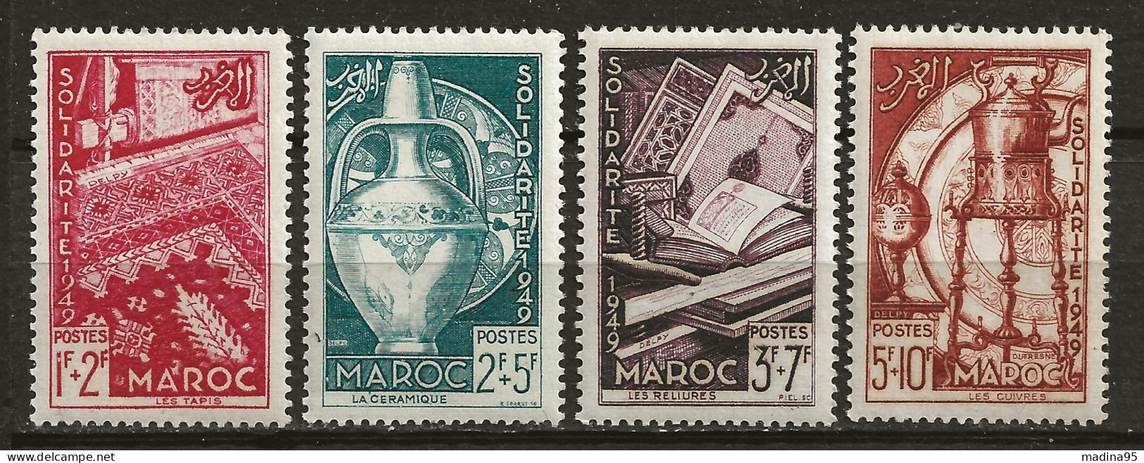 MAROC Colo:, *, N° YT 288 à 291, Série, Ch., TB - Unused Stamps