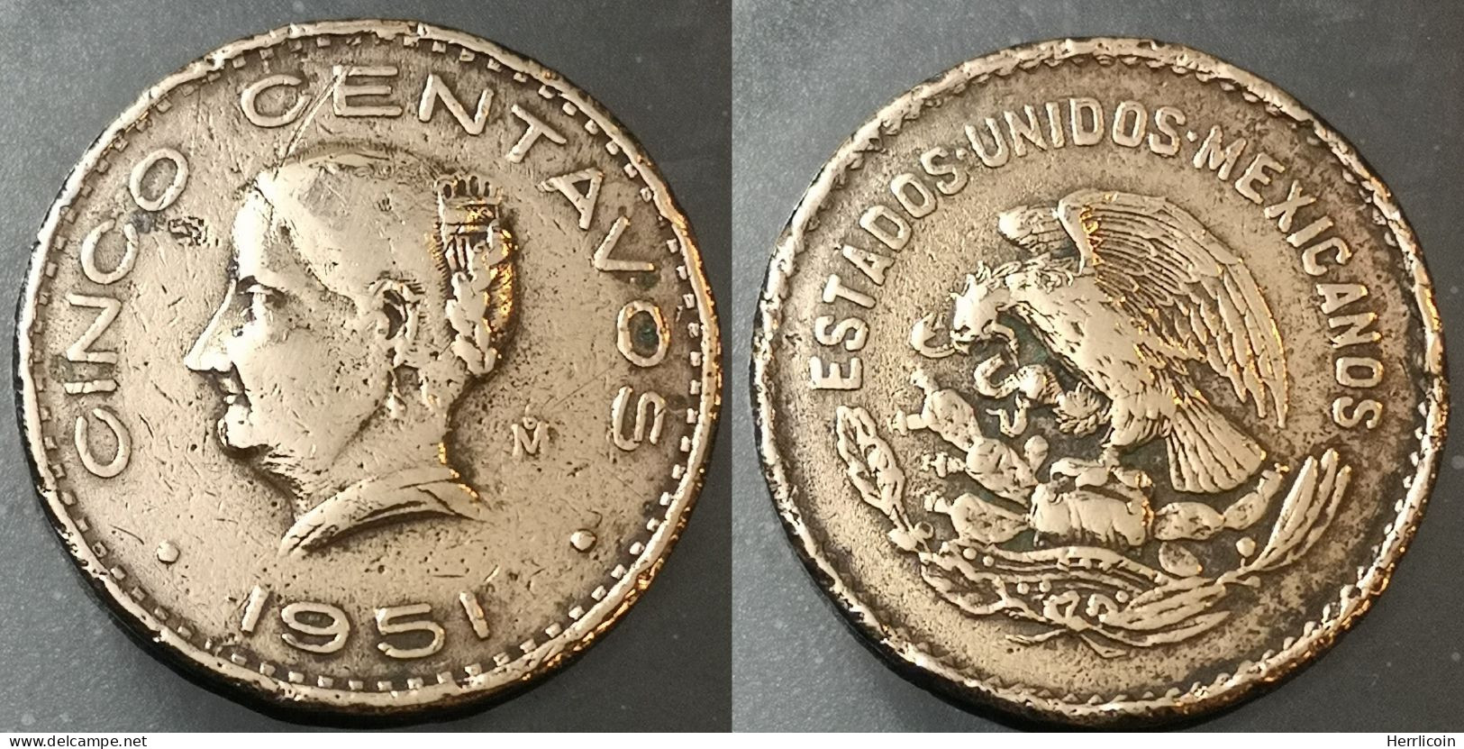 Monnaie Mexique - 1951 - 5 Centavos - Messico
