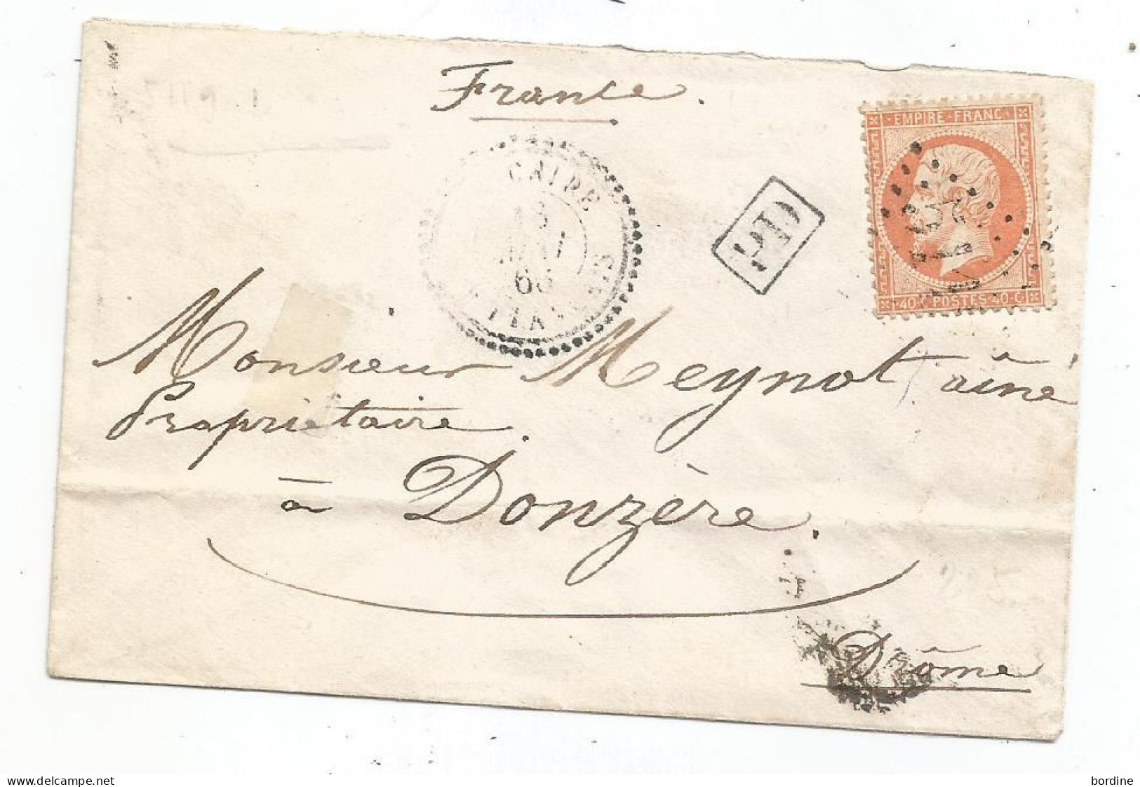 - BFE EGYPTE - LE CAIRE  GC.5119/N°23 - Càd Perlé T.22 + PD - 1866 - Andere & Zonder Classificatie