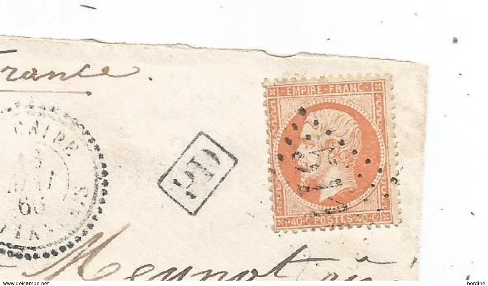 - BFE EGYPTE - LE CAIRE  GC.5119/N°23 - Càd Perlé T.22 + PD - 1866 - Andere & Zonder Classificatie