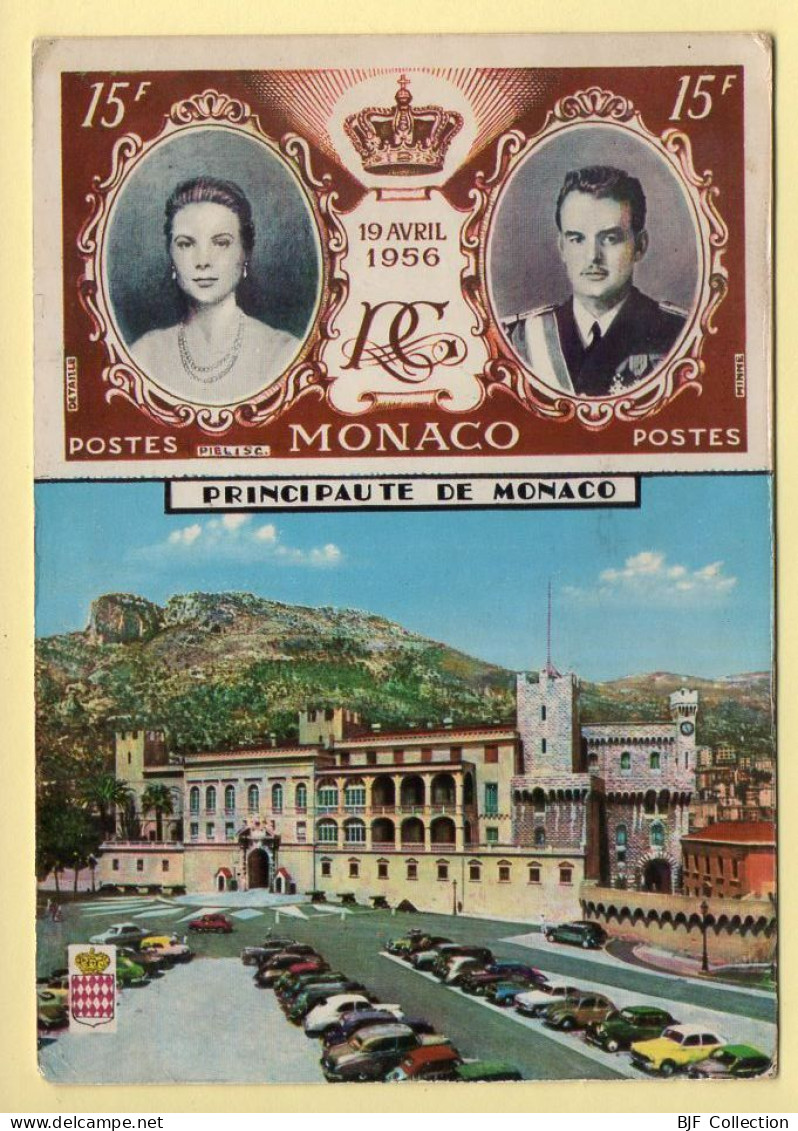 Monaco : Principauté De Monaco / Palais Du Prince / Timbre / Blason (voir Scan Recto/verso) - Prinselijk Paleis