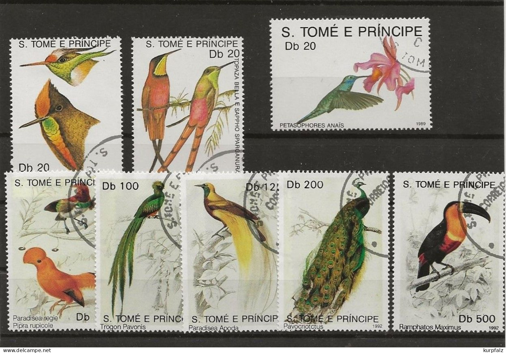 Kolibris + Exotische Vögel, Hummingbirds + Exotic Birds - 2 ⊙ Sätze São Tomé + Príncipe - Hummingbirds