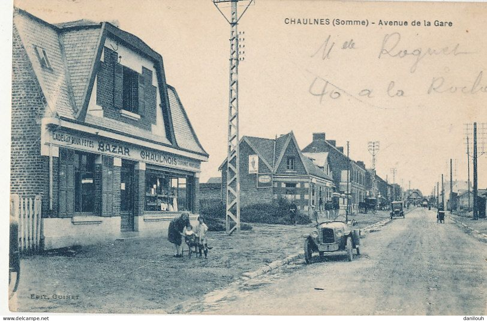 80 // CHAULNES    Avenue De La Gare     Bazar à Gauche - Chaulnes
