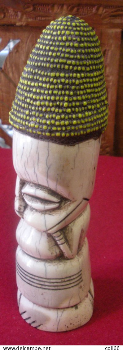 Art Tribal Godemichet Travaillé Africain Consolador De Hueso Labrado Arte Africano Long 17.5 Cm 281 G Diam Gland 5.1cm - Afrikaanse Kunst