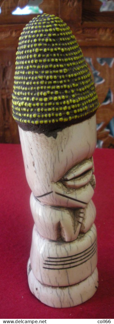 Art Tribal Godemichet Travaillé Africain Consolador De Hueso Labrado Arte Africano Long 17.5 Cm 281 G Diam Gland 5.1cm - Afrikaanse Kunst