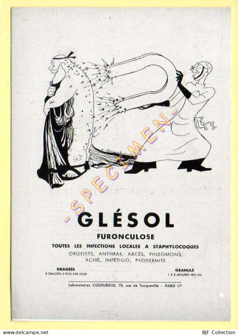 Publicité Médicale : GLESOL (tirage Limité 750 Exemplaires.)(voir Scan Recto-verso) - Santé