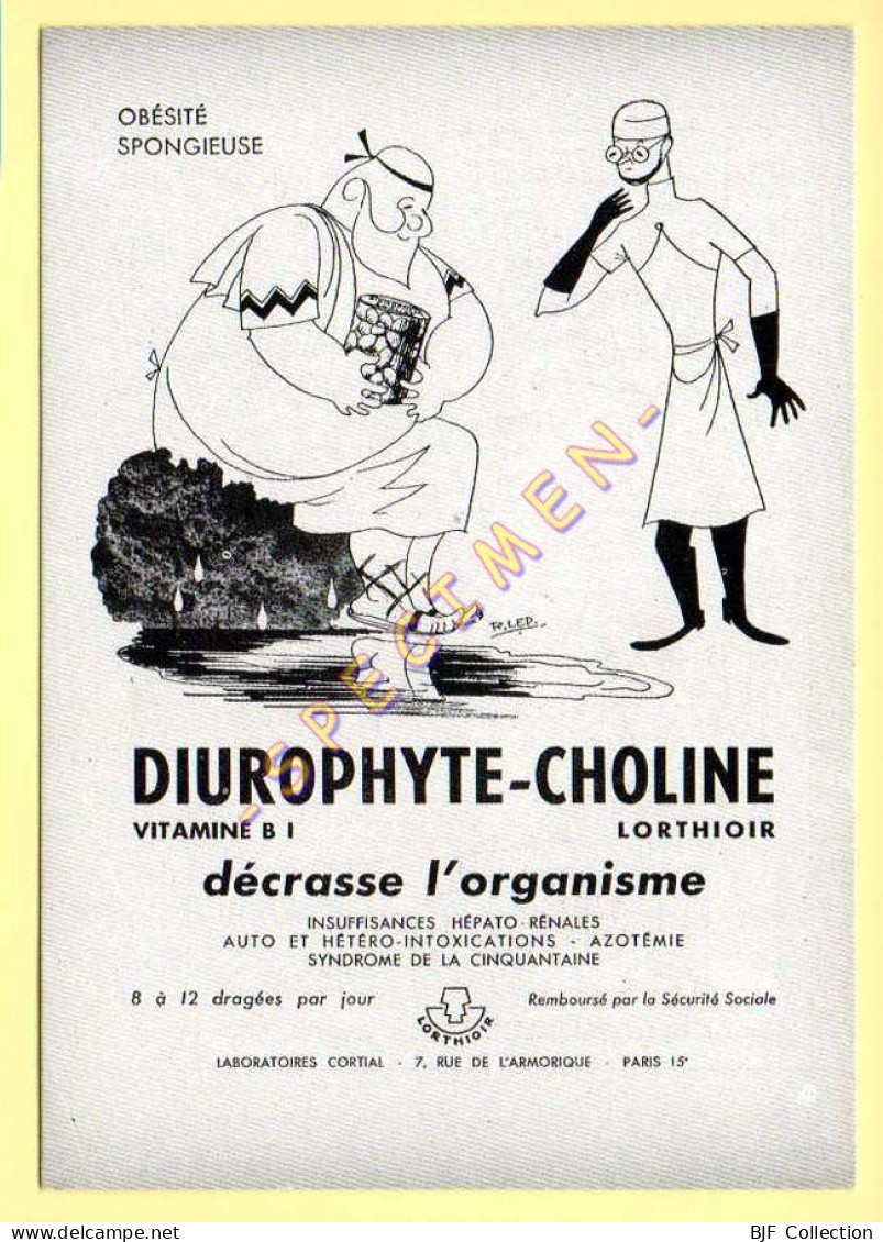 Publicité Médicale : DIUROPHYTE-CHOLINE (tirage Limité 750 Exemplaires.)(voir Scan Recto-verso) - Santé