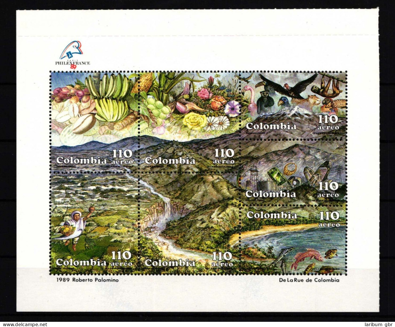 Kolumbien Block 41 Postfrisch Mineralien #GY759 - Colombia