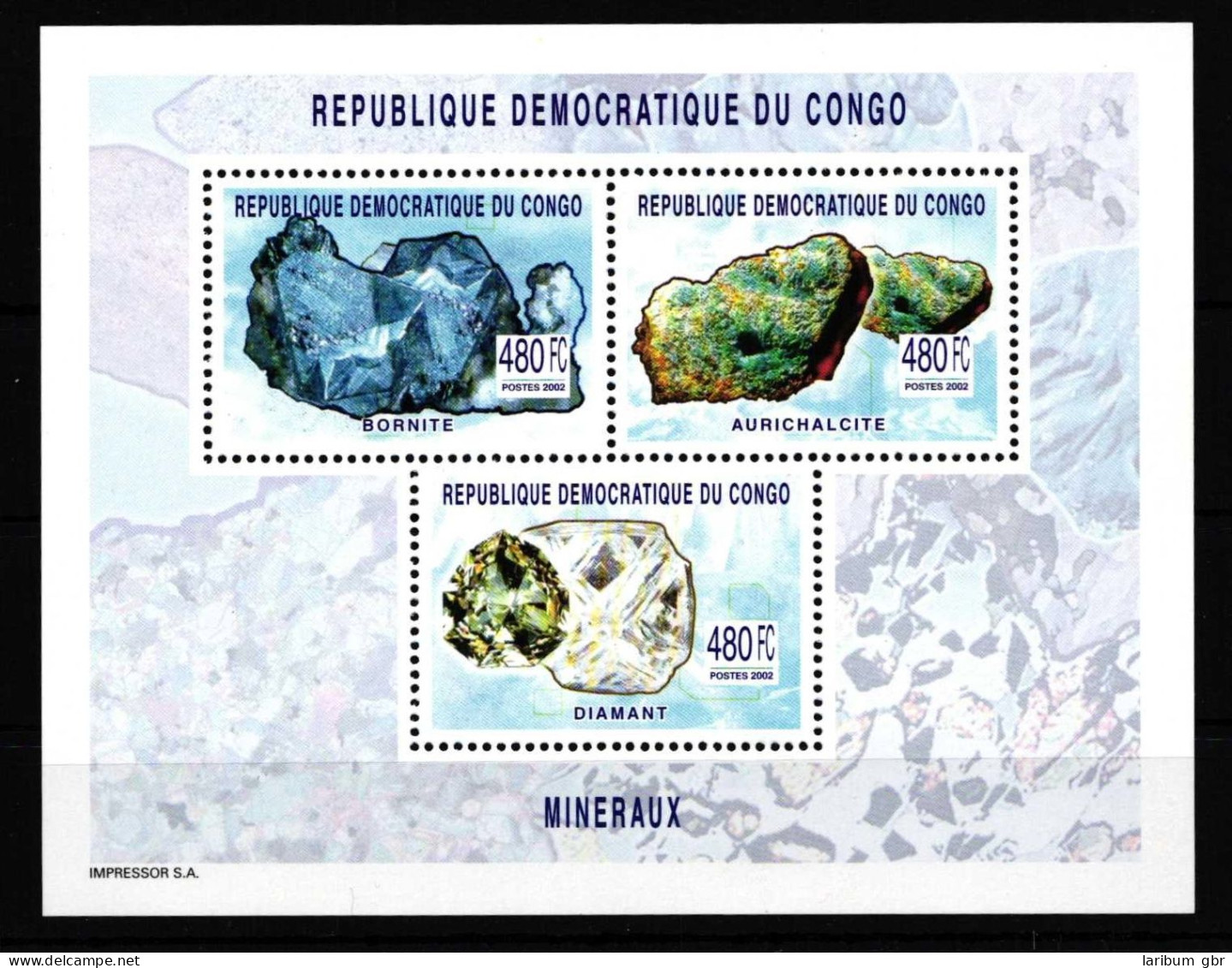 Kongo (Kinshasa) 1767-1769 Postfrisch Kleibogen / Mineralien #GY762 - Other & Unclassified