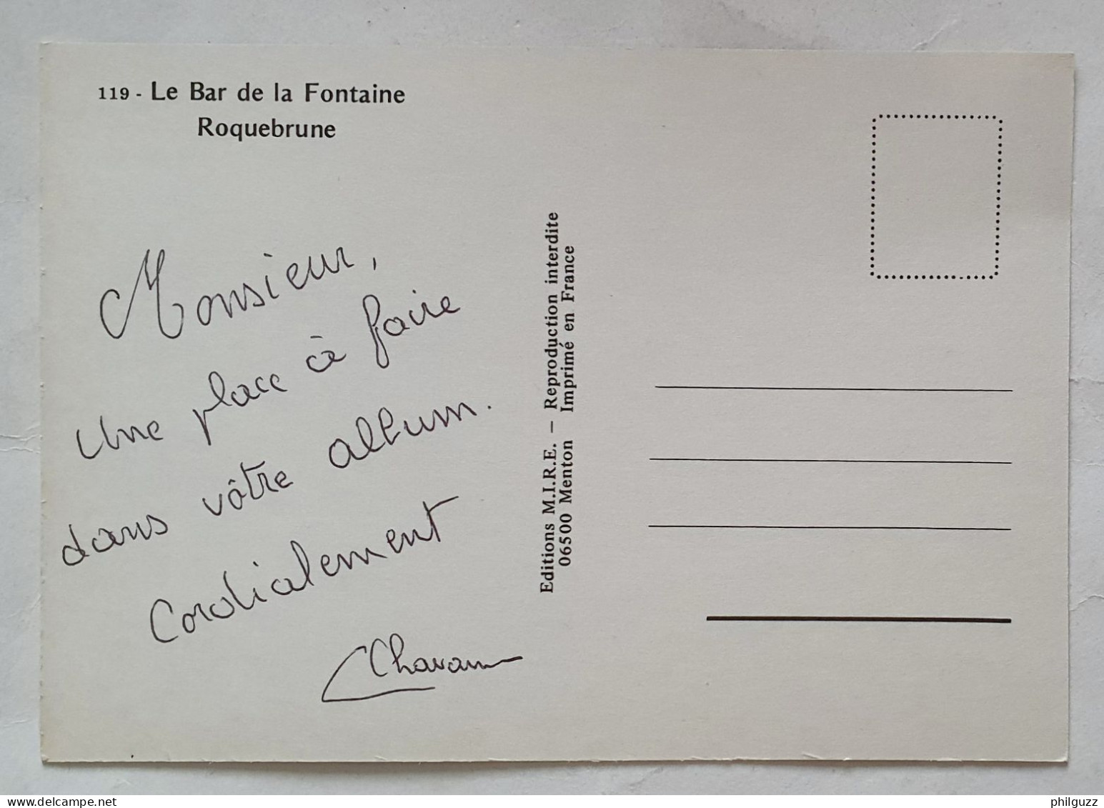 CPSM Carte Postale 83 LE BAR DE LA FONTAINE ROQUEBRUNE Ed Mire - Roquebrune-sur-Argens
