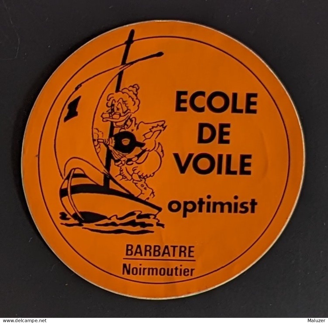 AUTOCOLLANT ECOLE DE VOILE OPTIMIST - BARBATRE - NOIRMOUTIER - 85 VENDÉE - BATEAU VOILIER MER SPORT - Pegatinas