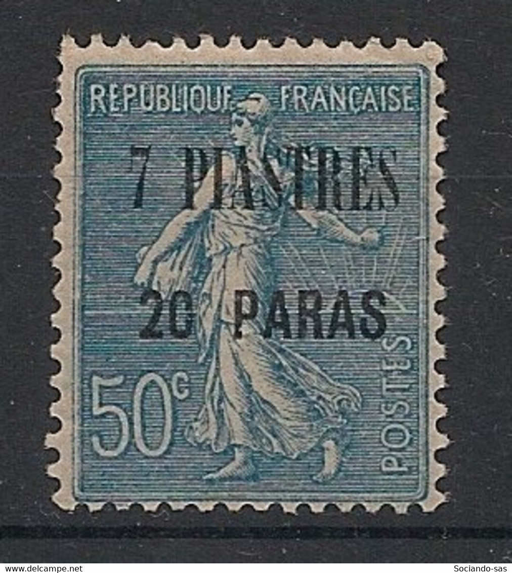 LEVANT - 1921-22 - N°YT. 34 - Type Semeuse 7pi20pa Sur 50c Bleu - Neuf Luxe ** / MNH / Postfrisch - Neufs