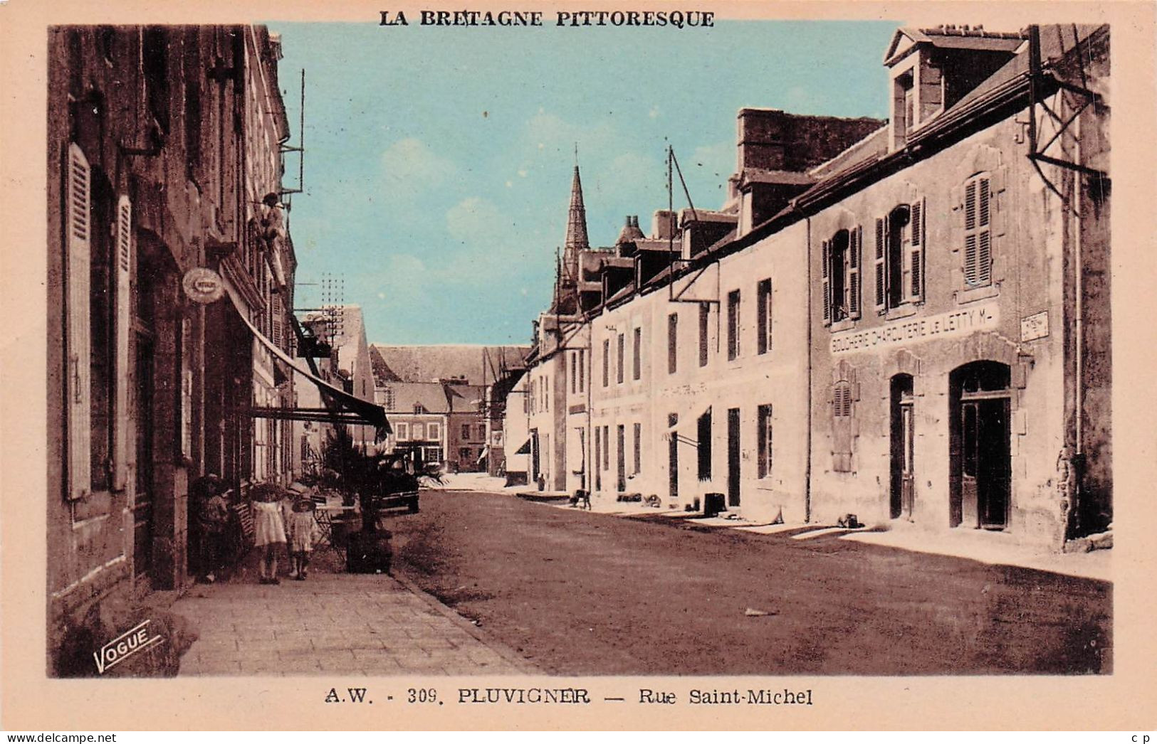 Pluvigner - Rue Saint Michel    - CPA °J - Pluvigner