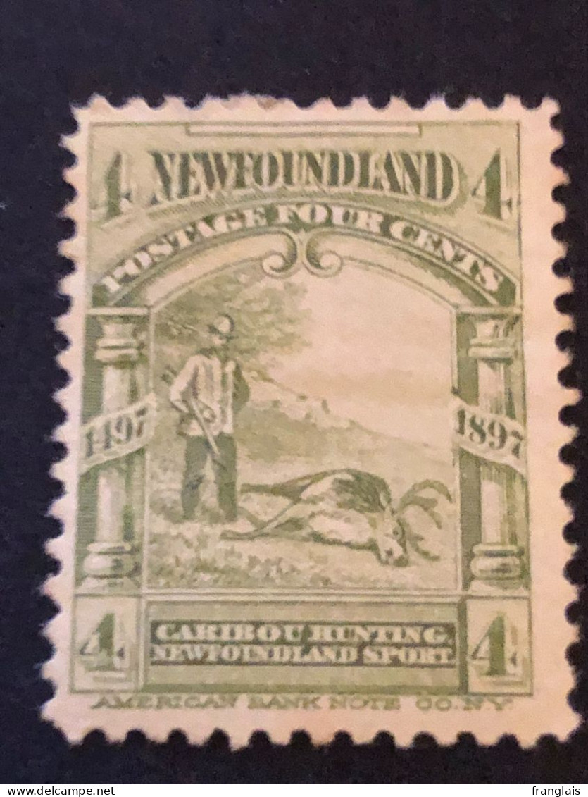 NEWFOUNDLAND   SG 69  4c Olive Green  MH*   CV £14 - 1865-1902