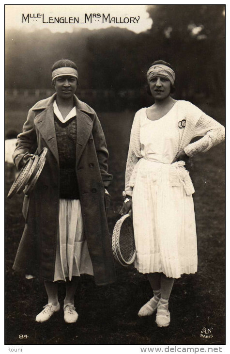 Melle Lenglen Mrs Mallory - Tennis