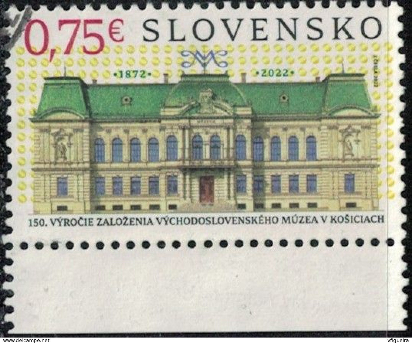 Slovaquie 2022 Oblitéré Used 150 Ans De La Fondation Du Musée Slave Oriental à Kosice Y&T SK 863 SU - Used Stamps