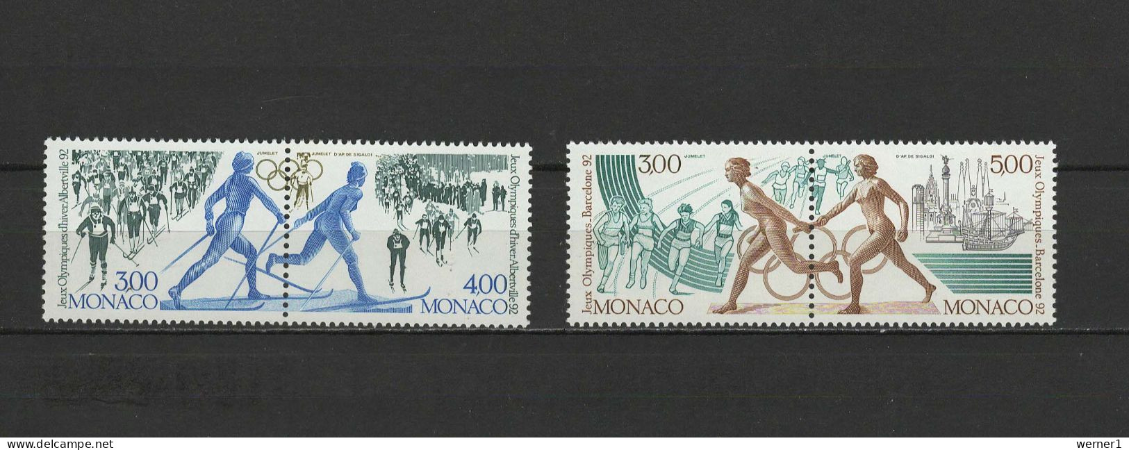 Monaco 1991 Olympic Games Barcelona / Albertville Set Of 4 MNH - Zomer 1992: Barcelona