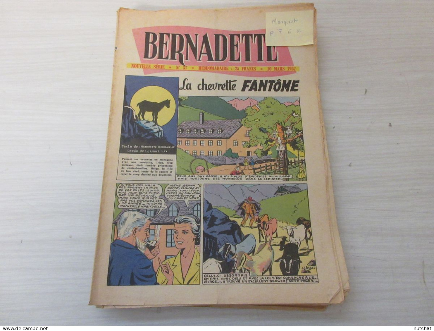 JOURNAL BD BERNADETTE 037 10.03.1957 Le ROI LEAR BRIGNOGAN Dans Le FINISTERE     - Bernadette