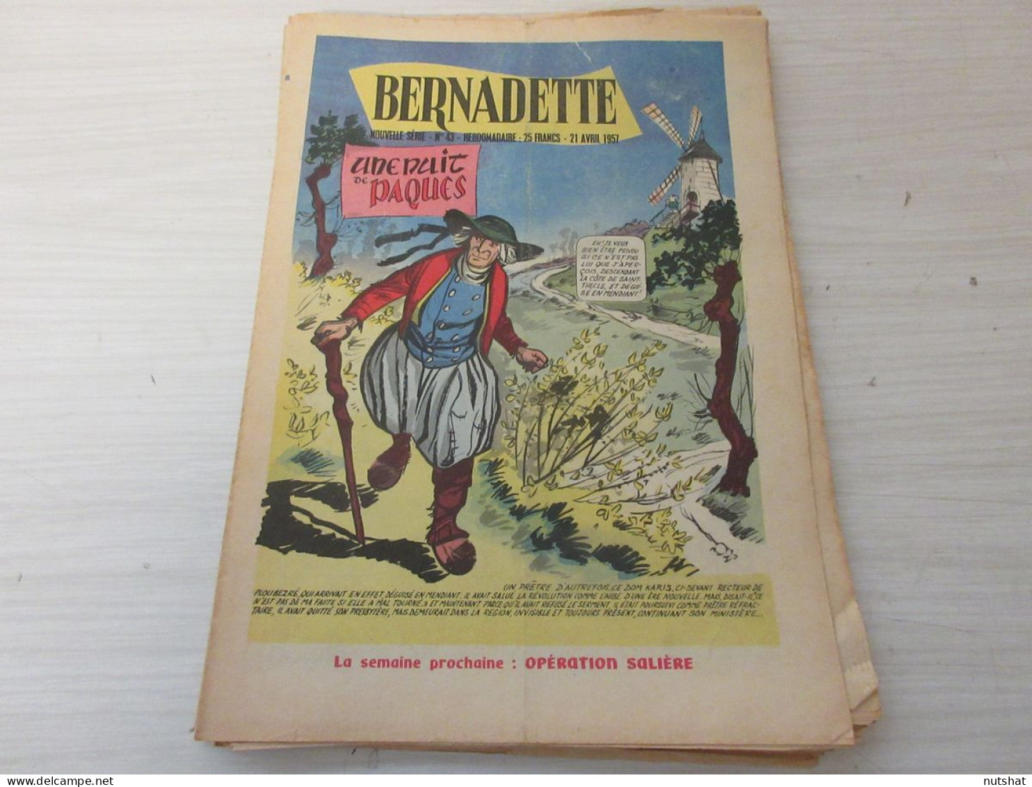 JOURNAL BD BERNADETTE 043 21.04.1957 SPECIAL PAQUES ANCIENNES COUTUMES PASCALES  - Bernadette