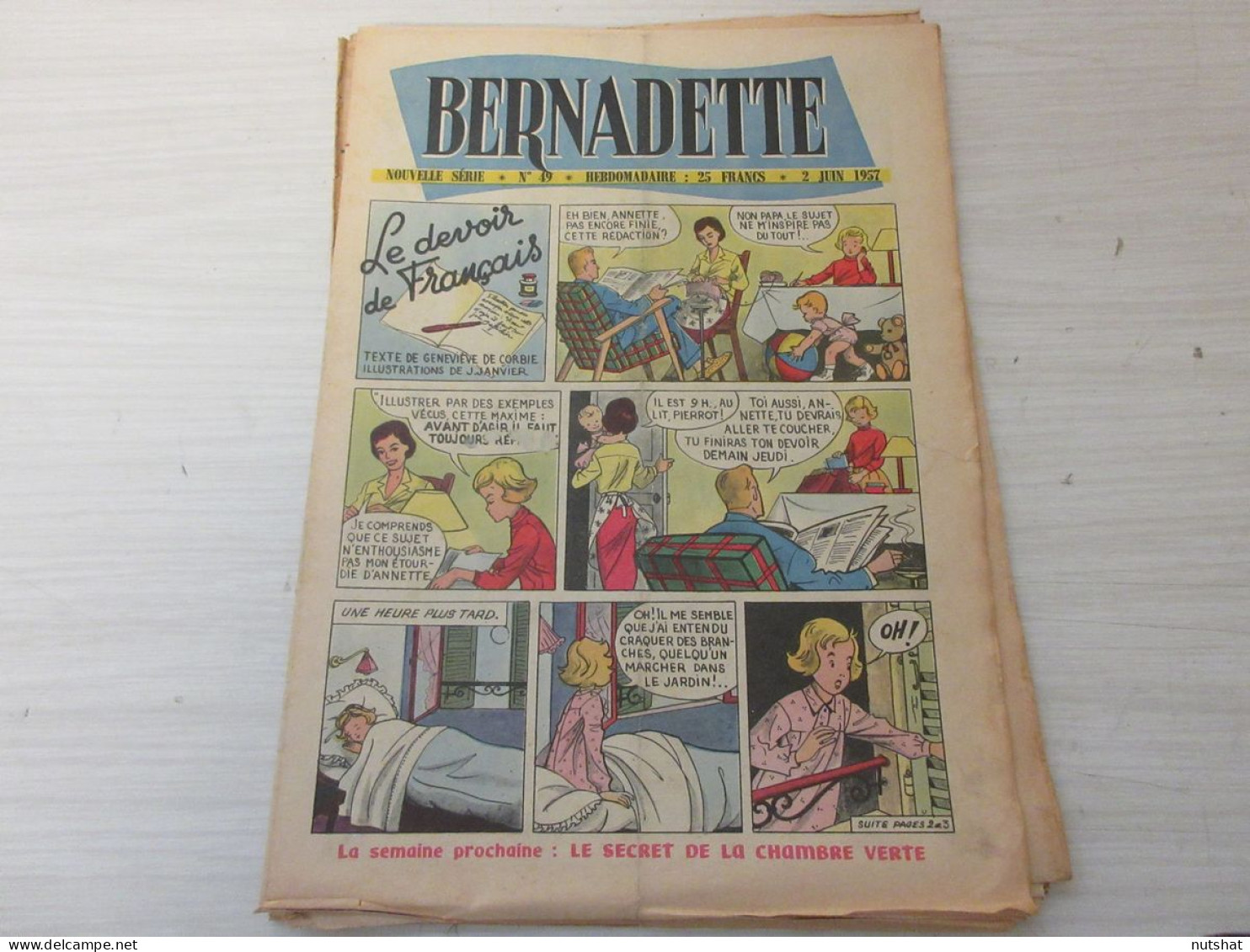 JOURNAL BD BERNADETTE 049 02.06.1957 CROIX ROUGE REINE BLIHILDE Epouse CHILDERIC - Bernadette