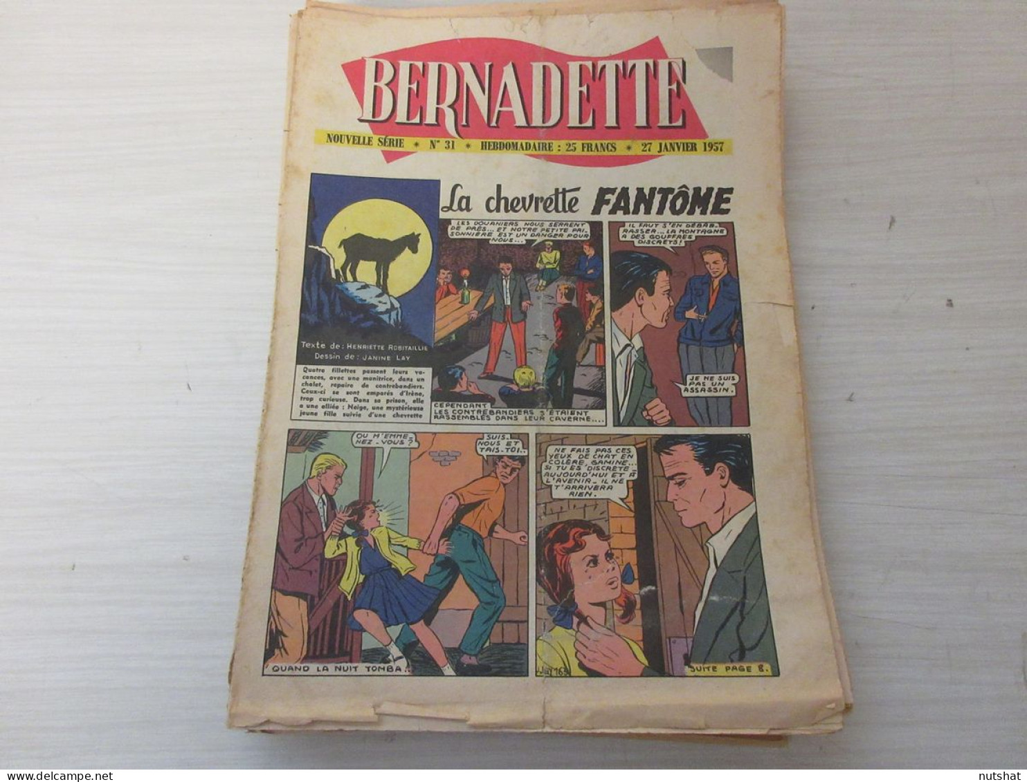 JOURNAL BD BERNADETTE 031 27.01.1957 ELECTROSTYL MER De GLACE CINE BALLON ROUGE  - Bernadette