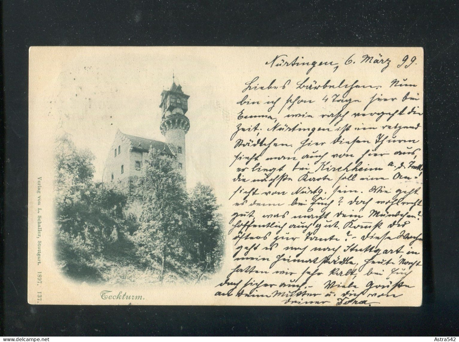 "KIRCHHEIM" 1899, Fruehe AK "Teckturm" (A1020) - Kirchheim