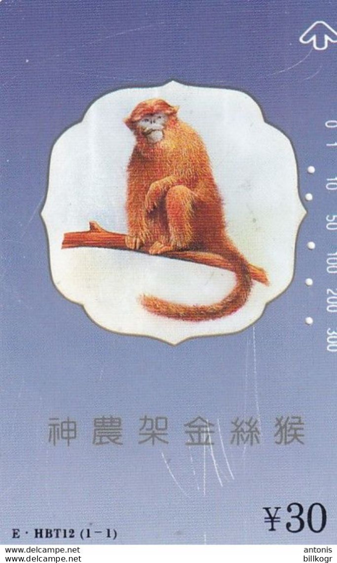 CHINA(Tamura) - Monkey, Rhinopithecus Roxellanae, Tirage 30000, 08/95, Used - Chine