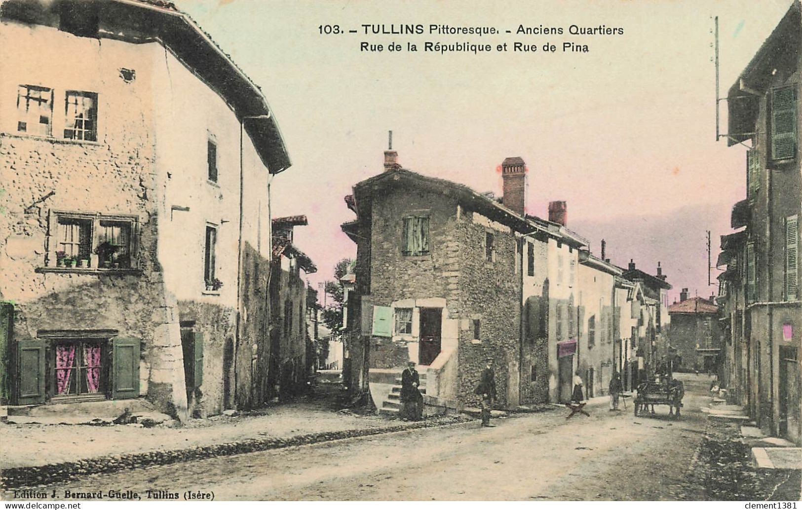 Tullins Anciens Quartiers Rue De La Republique Et Rue De Pina - Tullins