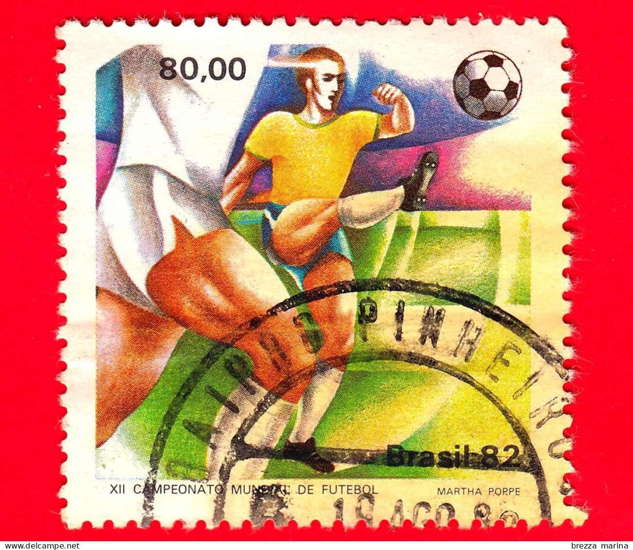 BRASILE - Usato - 1982  - Sport - FIFA Mondiali 1982 - Spagna - Campionati Mondiali Di Calcio - 80.00 - Used Stamps