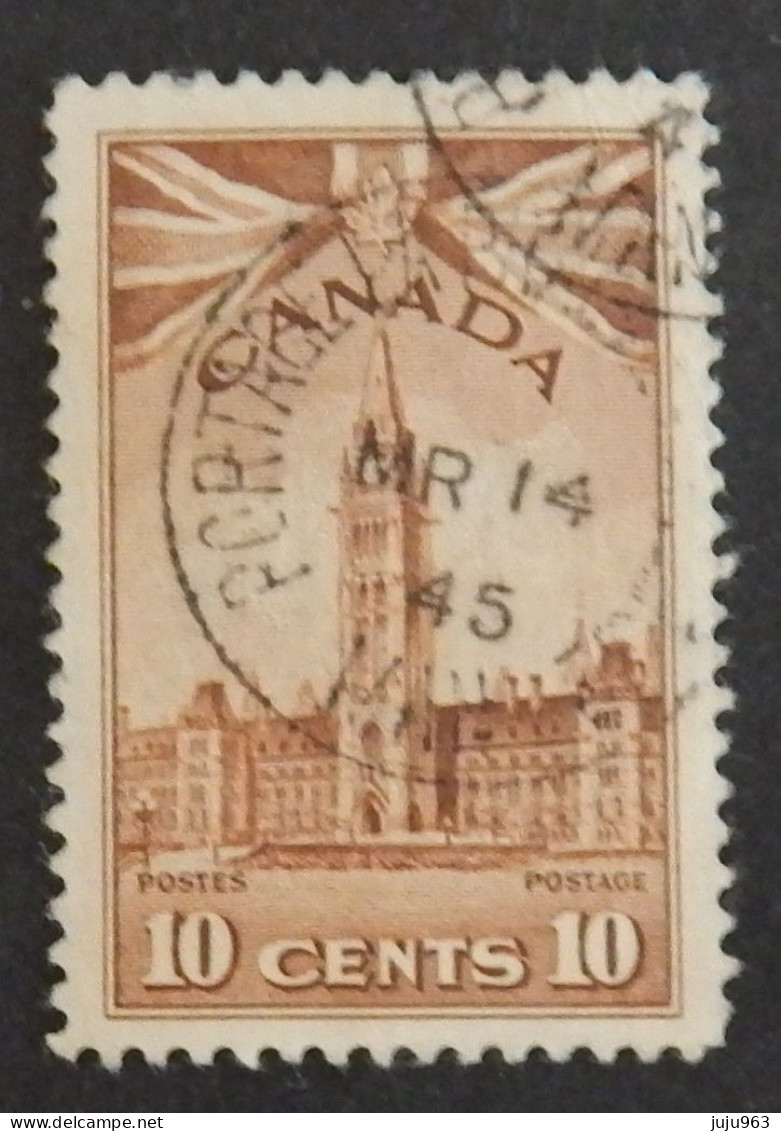 CANADA YT 213 OBLITÉRÉ "LE PARLEMENT" ANNÉES 1943/1948 - Usati