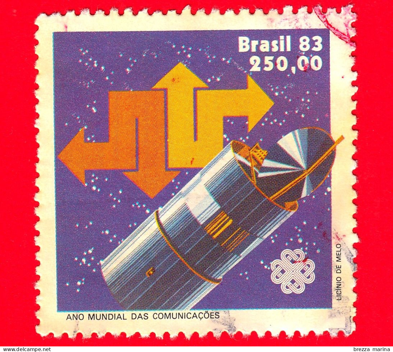 BRASILE - Usato - 1983 - Anno Mondiale Delle Telecomunicazioni - Satellite - 250.00 - Gebraucht