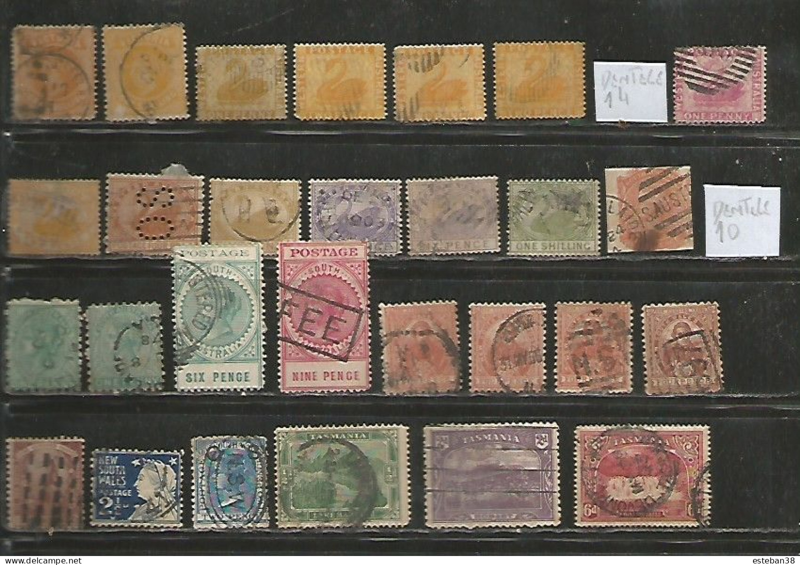 Etats Australia Timbres Diverses - Oblitérés