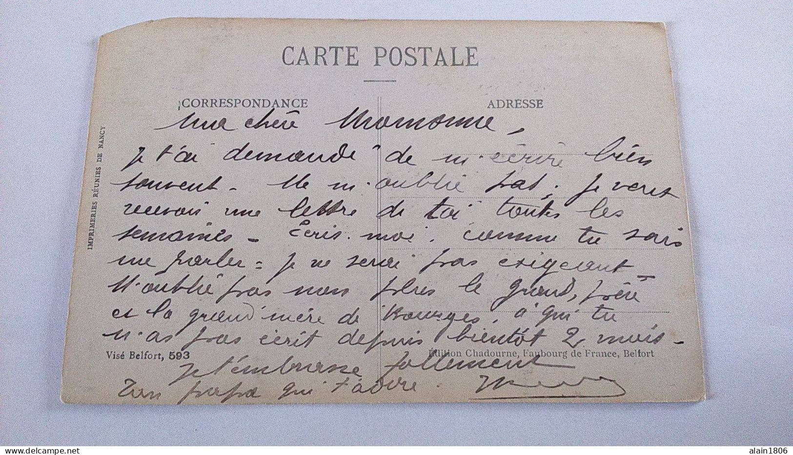 Carte Postale Ancienne ( S6 ) De Dannemarie , Le Viadac ( Un Angle Coupé ) - Dannemarie
