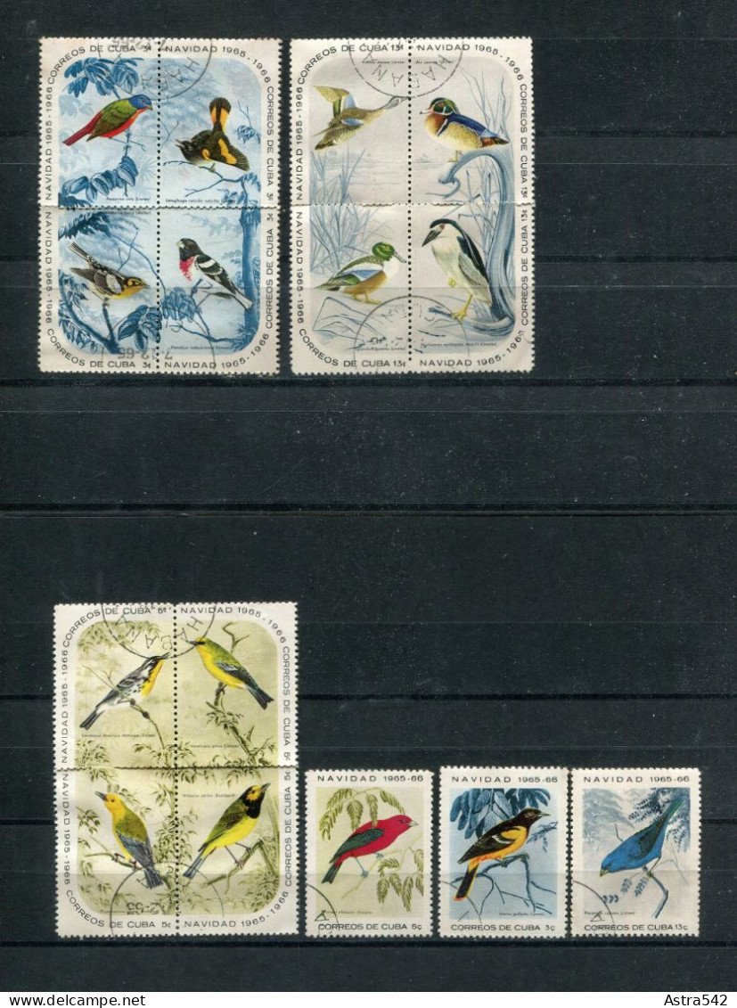 "KUBA" 1965, Mi. 1088-1102 "Weihnachten, Voegel" Gestempelt (A1028) - Used Stamps