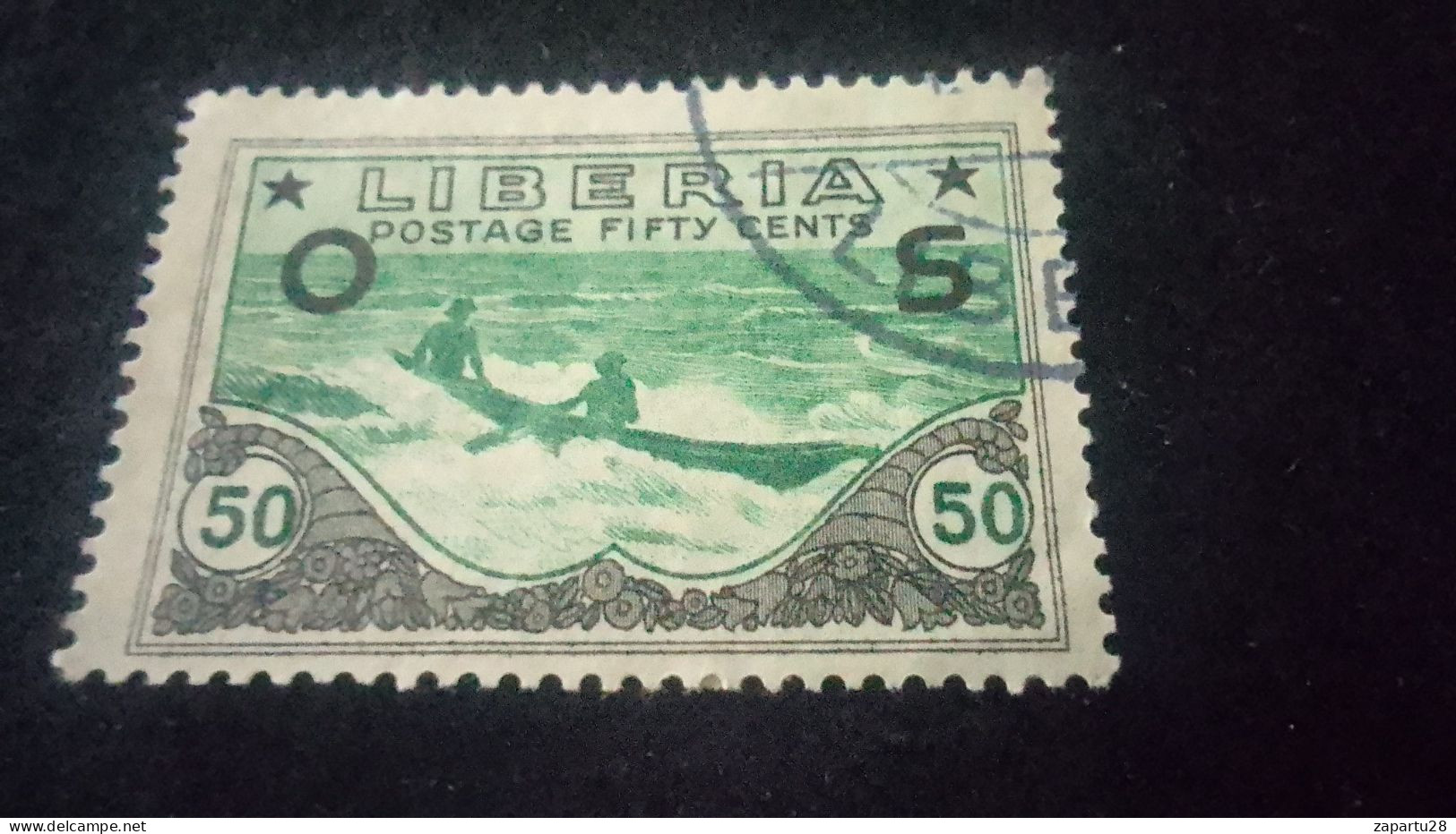 LİBERYA-1900-10-    50   C      DAMGALI - Liberia