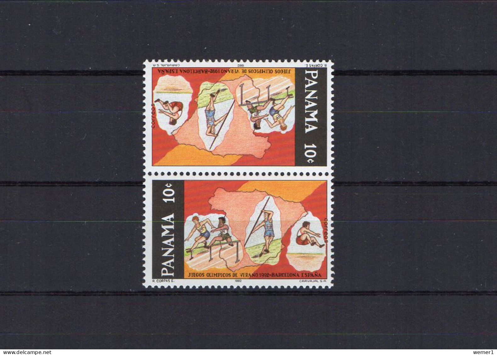 Panama 1992 Olympic Games Barcelona Stamp Pair MNH - Estate 1992: Barcellona