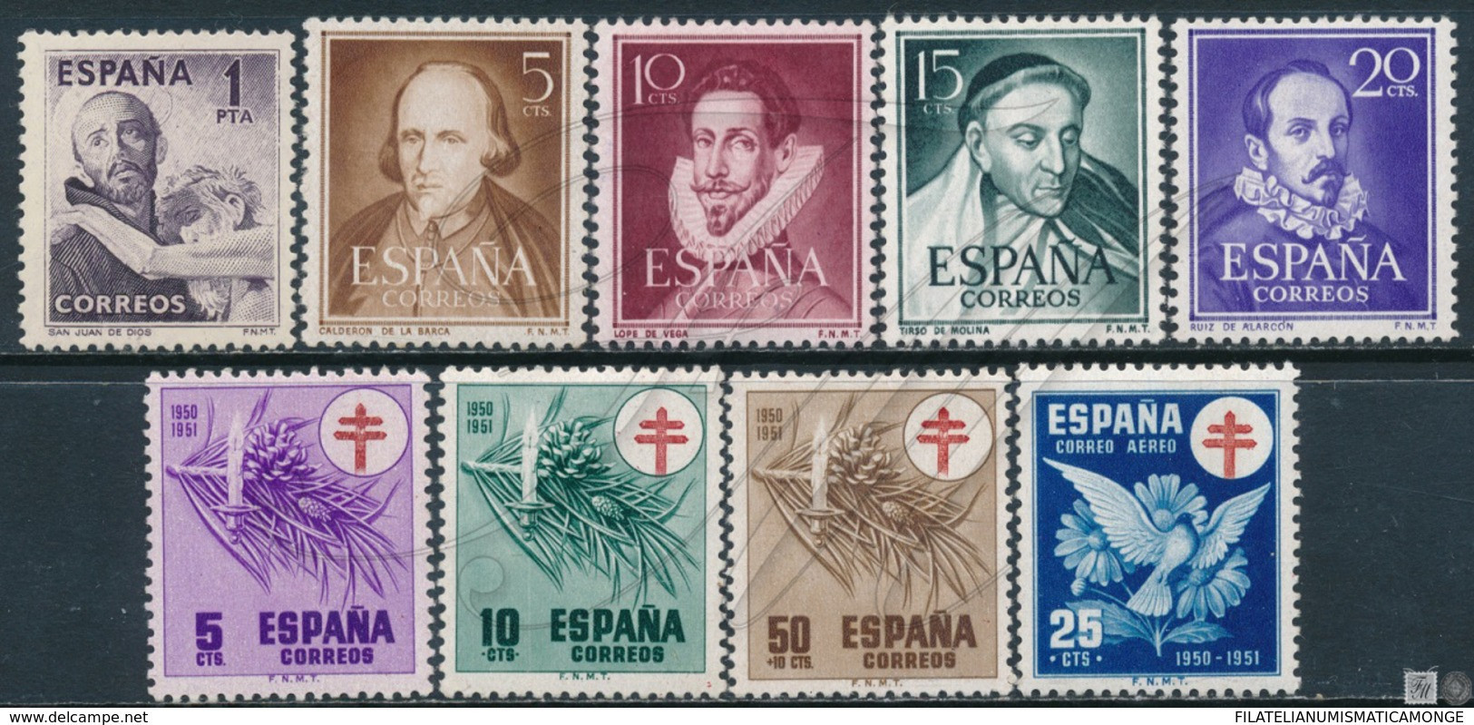 España   - Año Completo -  1950 Sin 1075/83 / Foto Generica ** - Volledige Jaargang