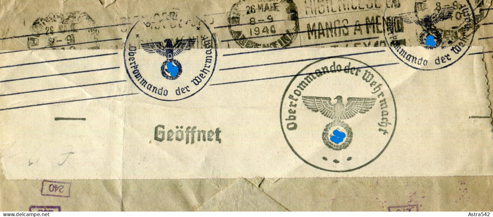 "BOLIVIEN" 1940, Brief Mit Doppelter "ZENSUR" (1x Rueckseits) Nach Beuthen (A1030) - Bolivia