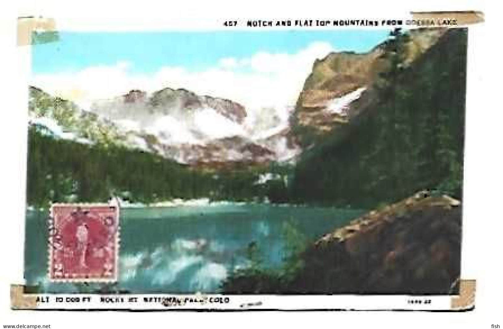 United States & Postal, Rocky Mountain National Park, Odessa Lake, Colorado, Denver, Ed. Sanborn S. Co. (457) - Maximumkaarten