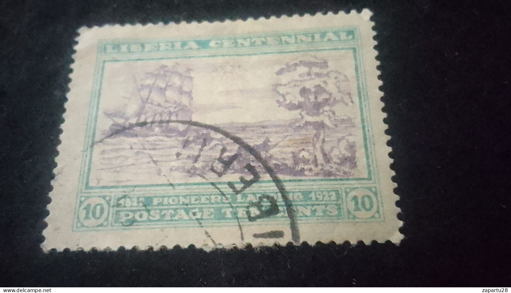 LİBERYA-1920-30-    10   C      DAMGALI - Liberia