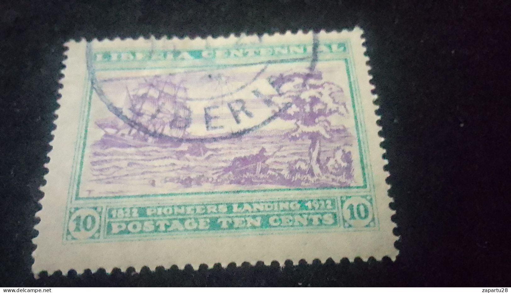 LİBERYA-1920-30-    10   C      DAMGALI - Liberia