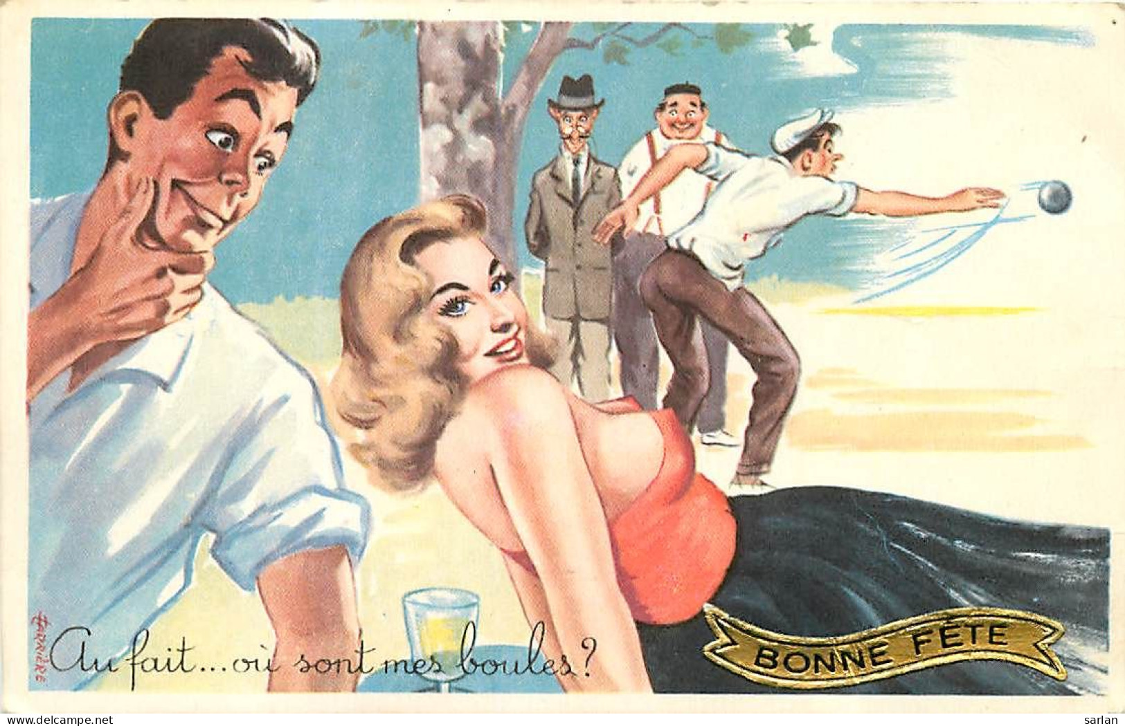 Illustration De CARRIERE , Boules Pétanque Fanny , * 485 42 - Petanque