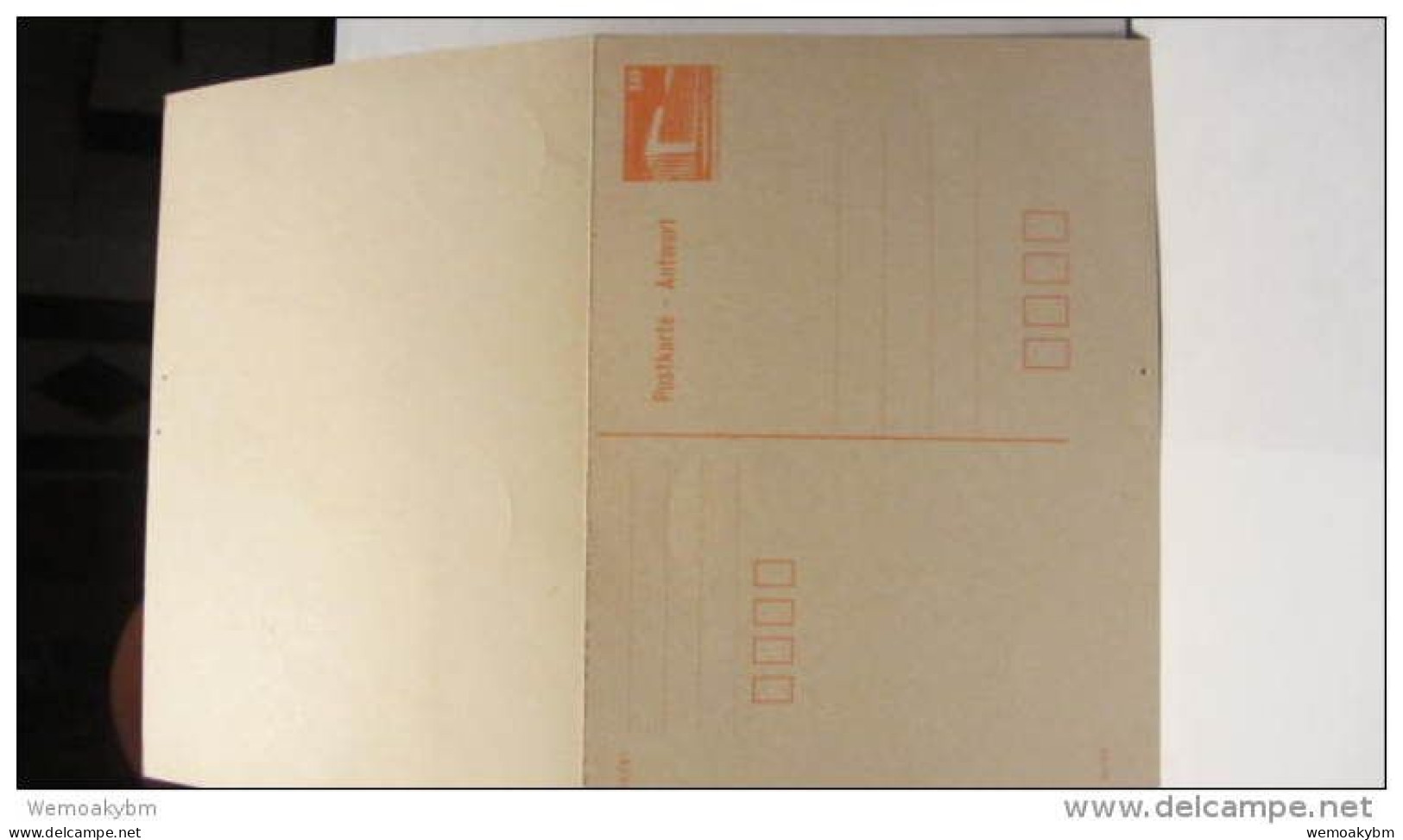 DDR-WU: Antwort-GA-Karte Mit Frage- Und Antwort-Teil Als Einschr. Aus Erlbach (754), 10 Pf überfr. V 2.7.90 Knr: P 88 II - Postales - Usados