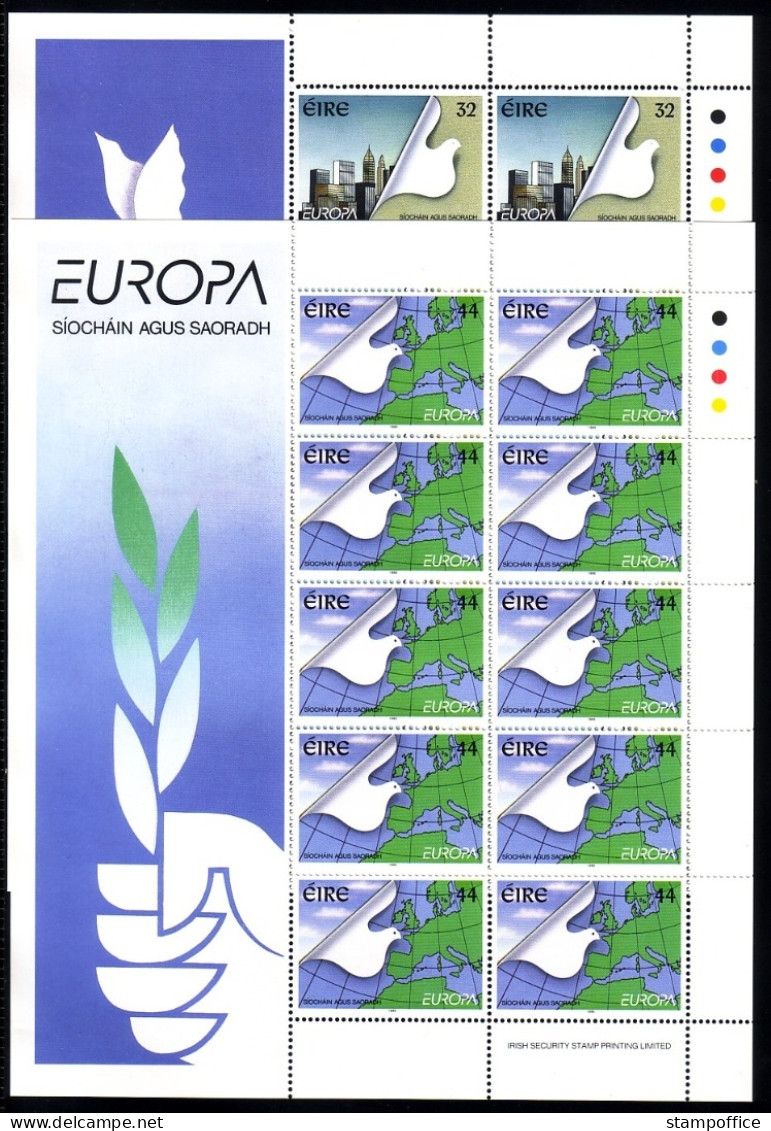 IRLAND MI-NR. 890-891 POSTFRISCH(MINT) KLEINBOGENSATZ EUROPA 1995 FRIEDEN Und FREIHEIT TAUBE - Blocchi & Foglietti