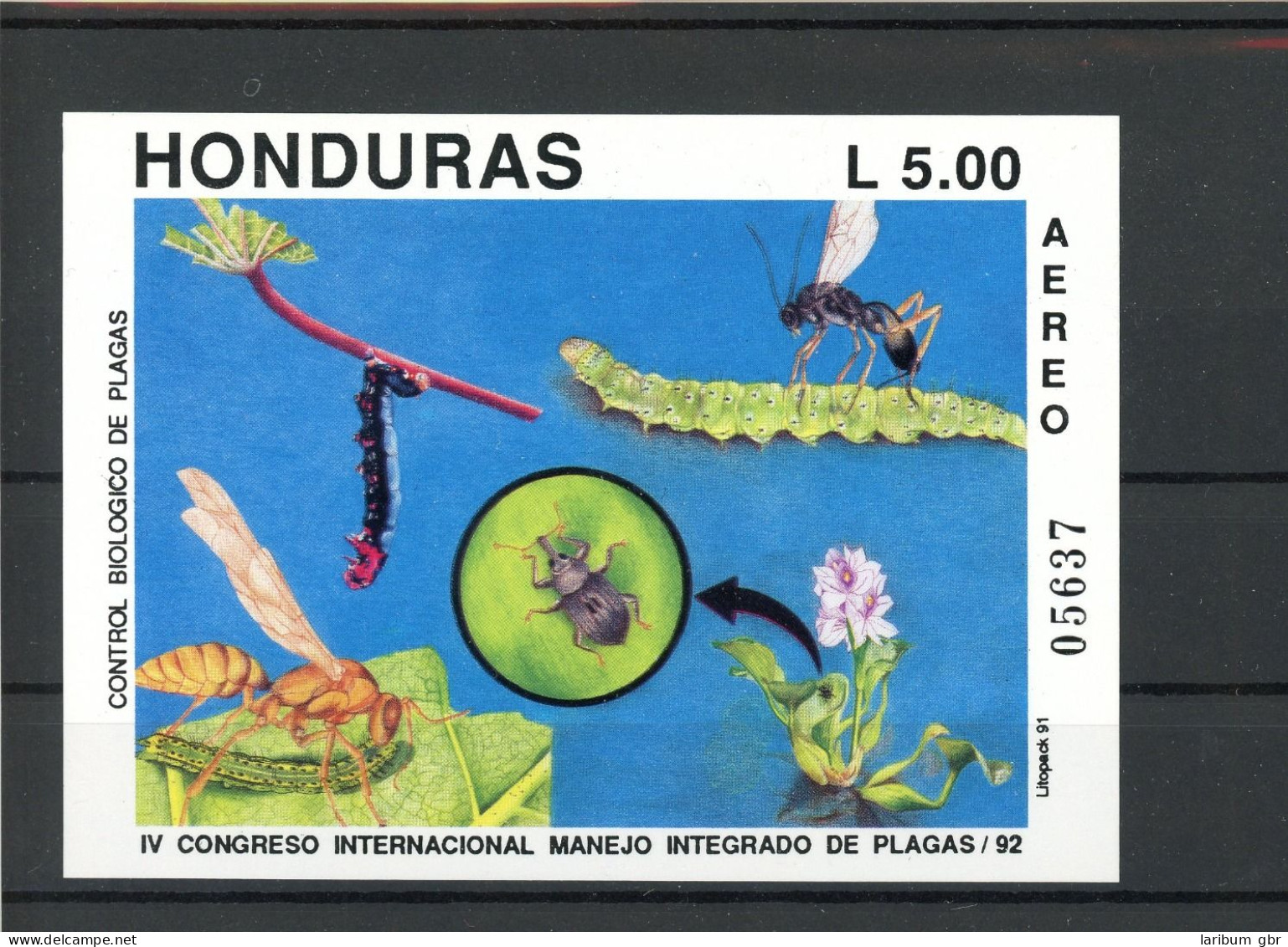 Honduras Block 50 Postfrisch Schmetterling #GL772 - Honduras